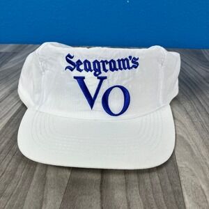 Seagram's VO Hat Men's Adjustable White Nylon Snapback Vintage